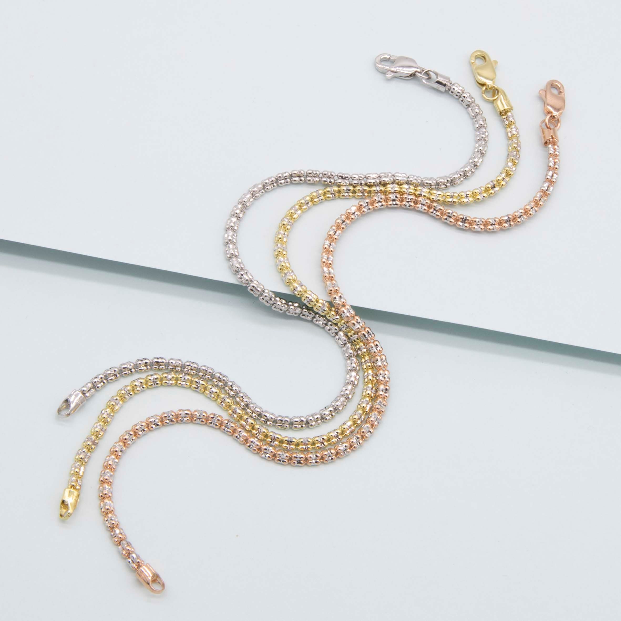 Braccialetti Caviglia Ghiaccio Donna - Oro 18ct Placcato, Catena Cuban Link In Argento