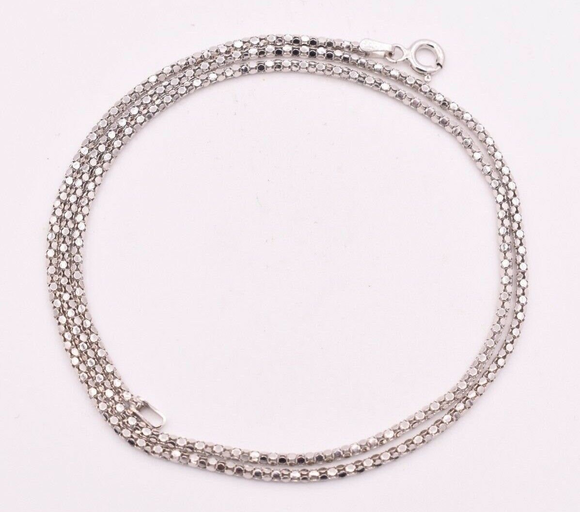Popcorn Coreana Chain Necklace Real 925 Sterling Silver White Etsy