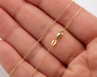 【K18】ゴールド チェーンネックレス　ロブスタークラスプ付き K18】ゴールド チェーンネックレス ロブスタークラスプ付き