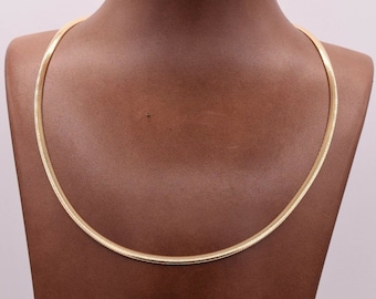 18k gold omega necklace