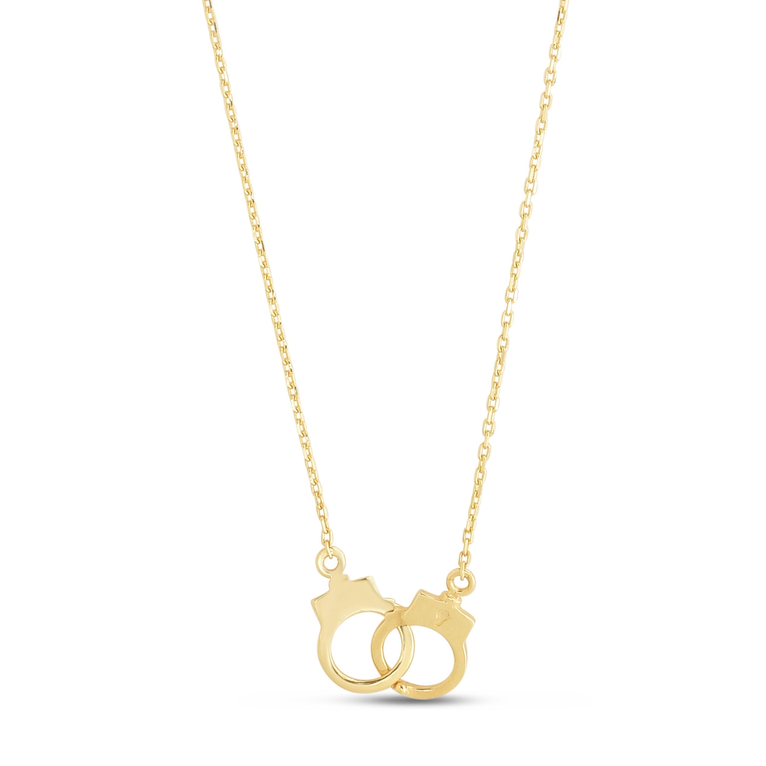 Handcuff necklace white sale gold