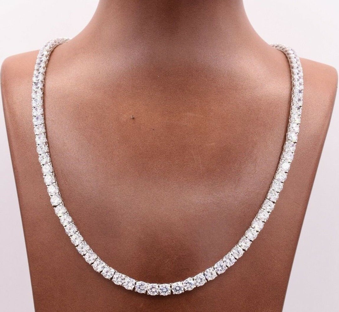 5mm round deals cut tennis necklace