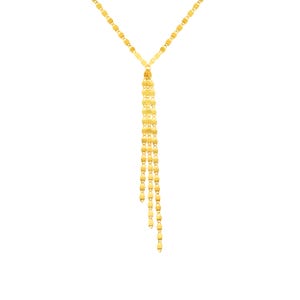 Adjustable Double Strand Valentino Choker Necklace Real 14K Yellow Gold 17" image 2