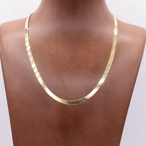 High Polished Herringbone Necklace 