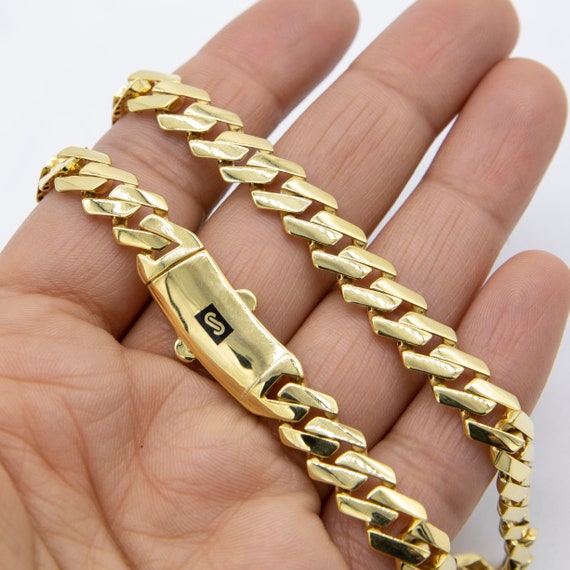 Box clasp deals cuban link