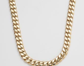 Collana Con Catena A Maglie Cubane Miami In Oro 14k E Lucchetto Da Marinaio - Italia - Foto 12