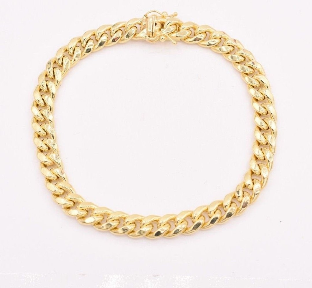 Goldum NYC 10K Yellow Gold Miami Cuban Link Bracelet - 6mm, 8.5 Inch, Box Clasp