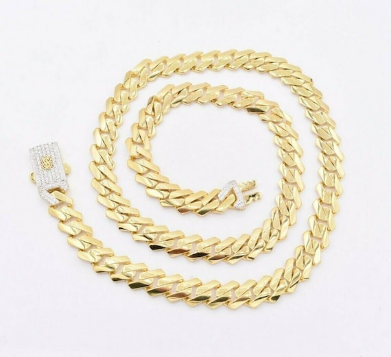 10 mm エッジ マイアミ キューバン リンク モナコ チェーン ネックレス