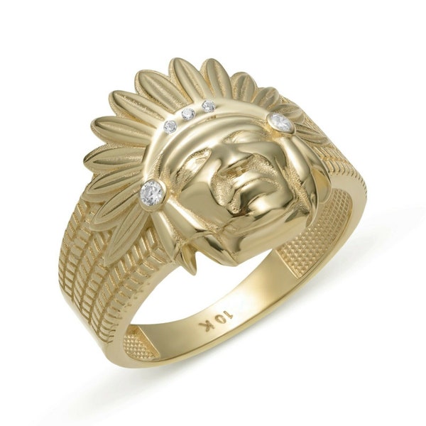 Indian Chief Ring - Etsy