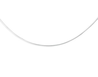 1mm Round Omega Chain Necklace Real Solid 14K White Gold Screw Off Lock GREAT!