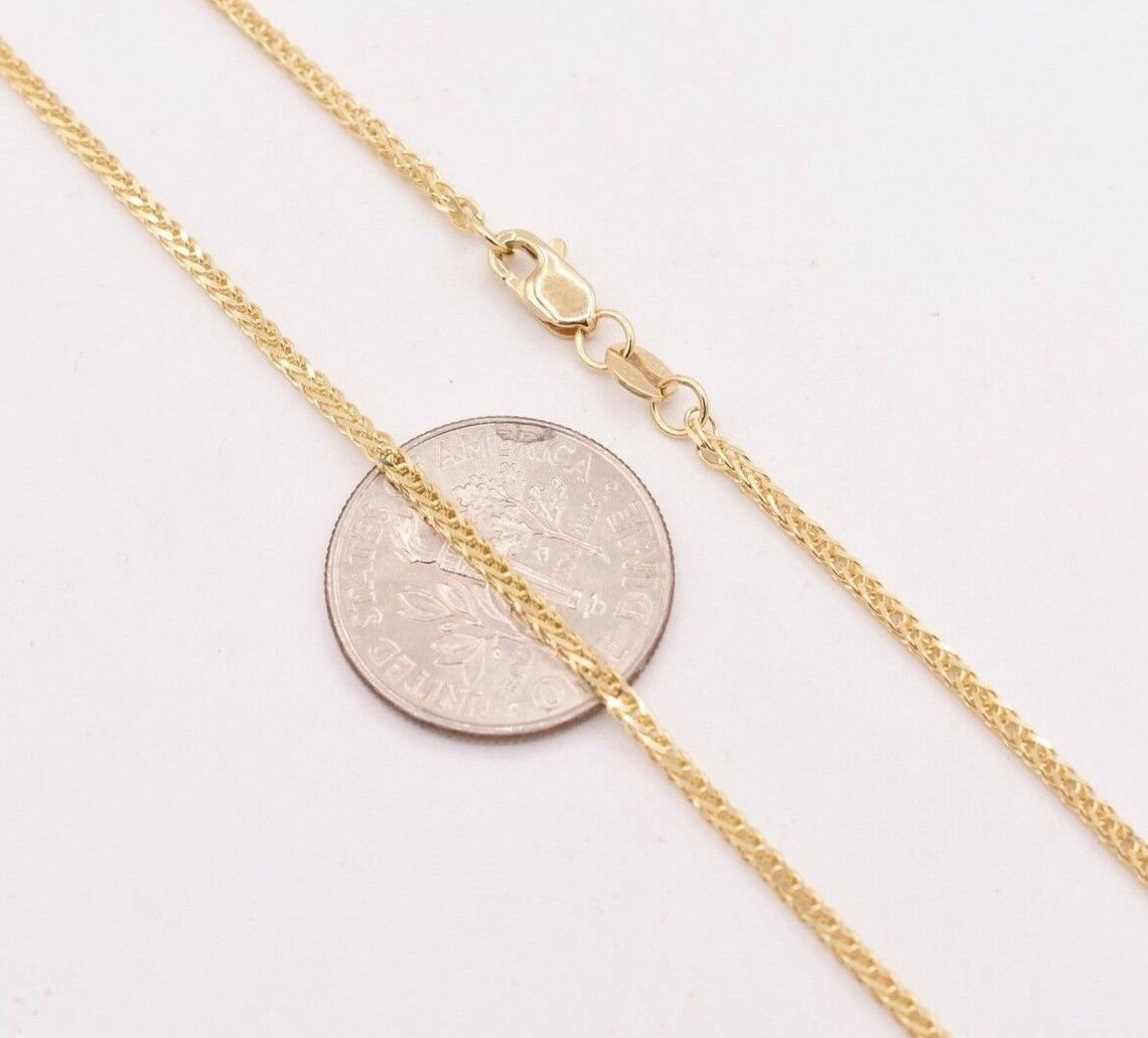 14k Yellow Gold Square Wheat Chain (1.80 mm)