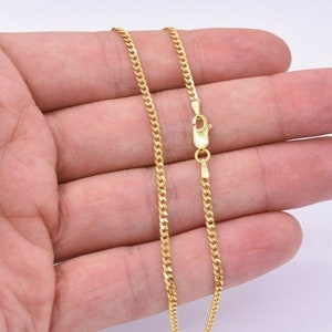 2.7mm Miami Cuban Curb Link Ankle Anklet 14K Yellow Gold Clad Silver 925