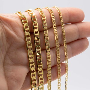 Franco Chain Solid 14K Yellow Gold-plated Silver 925 Italy All