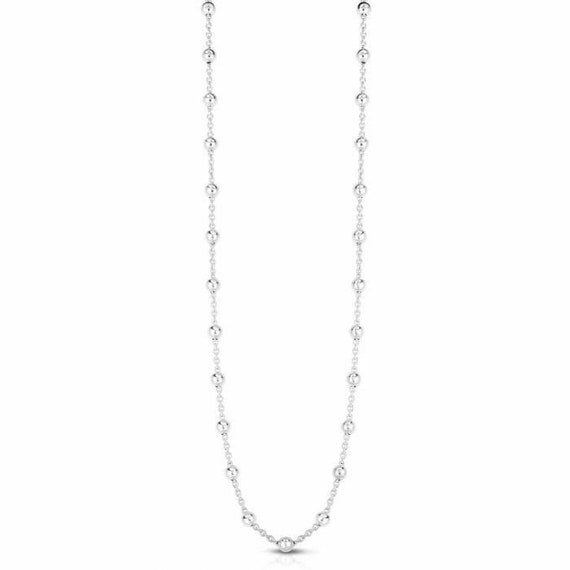 Amali Oxidized Sterling Silver Blue Diamond Station Necklace N-1435-BLUD -  Hurdle's Jewelry
