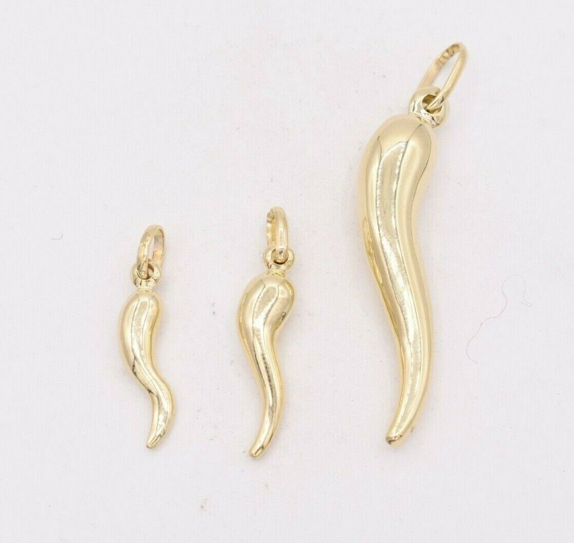 CIONDOLO CORNO BIANCO PORTAFORTUNA IN ORO GIALLO COLLANA LACCIO IN - Foto 5