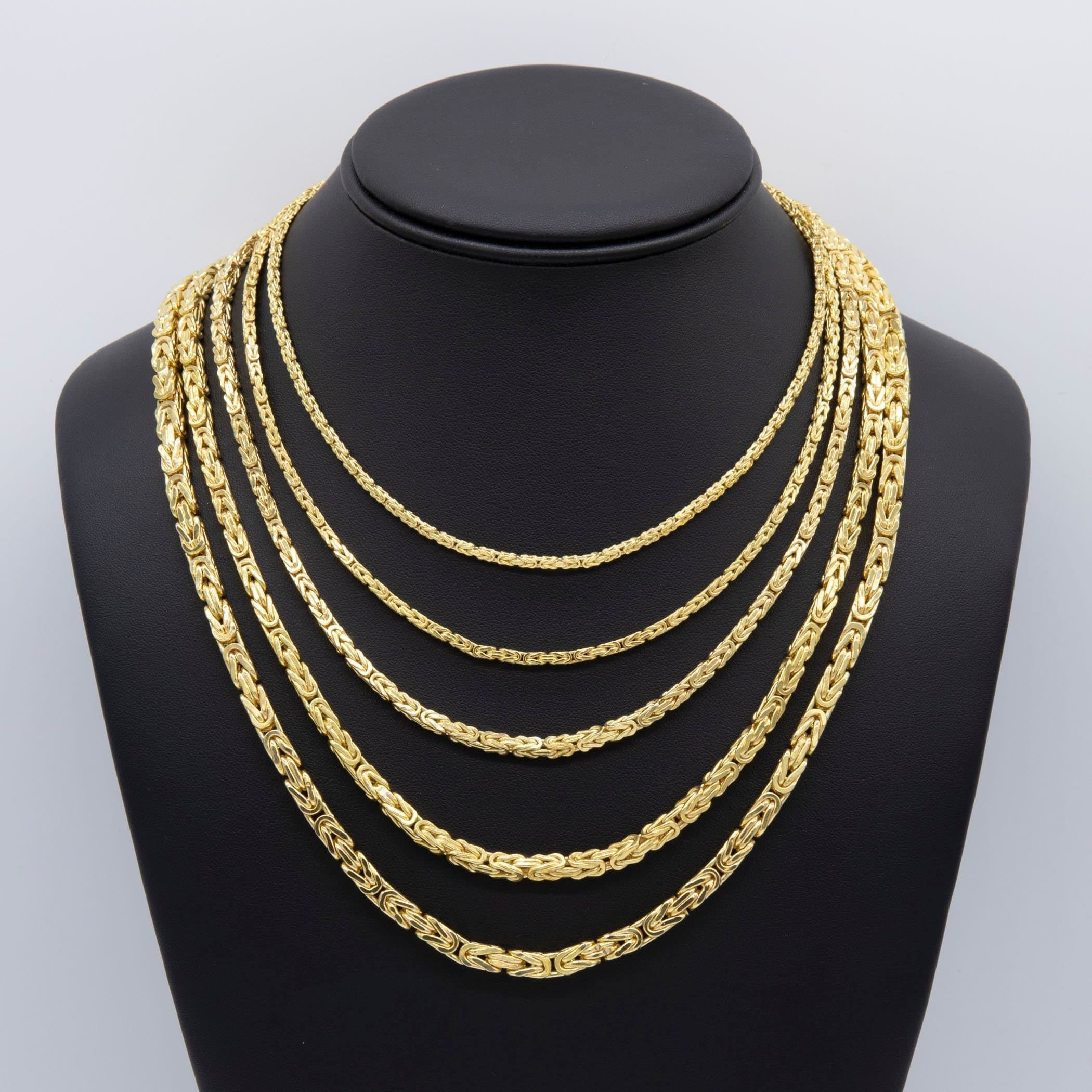 アクセサリーその他 Byzantine Collar Necklace Sterling Silver and 14kt Yellow Gold Byzantine Station Necklace
