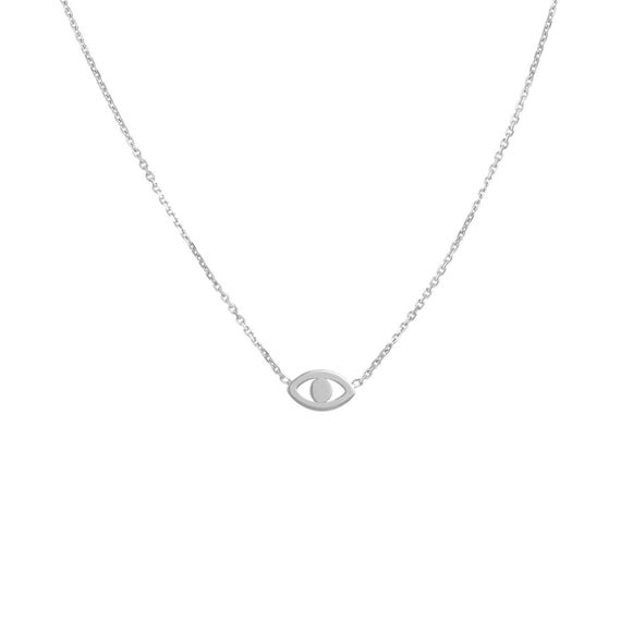 Plain white gold best sale necklace