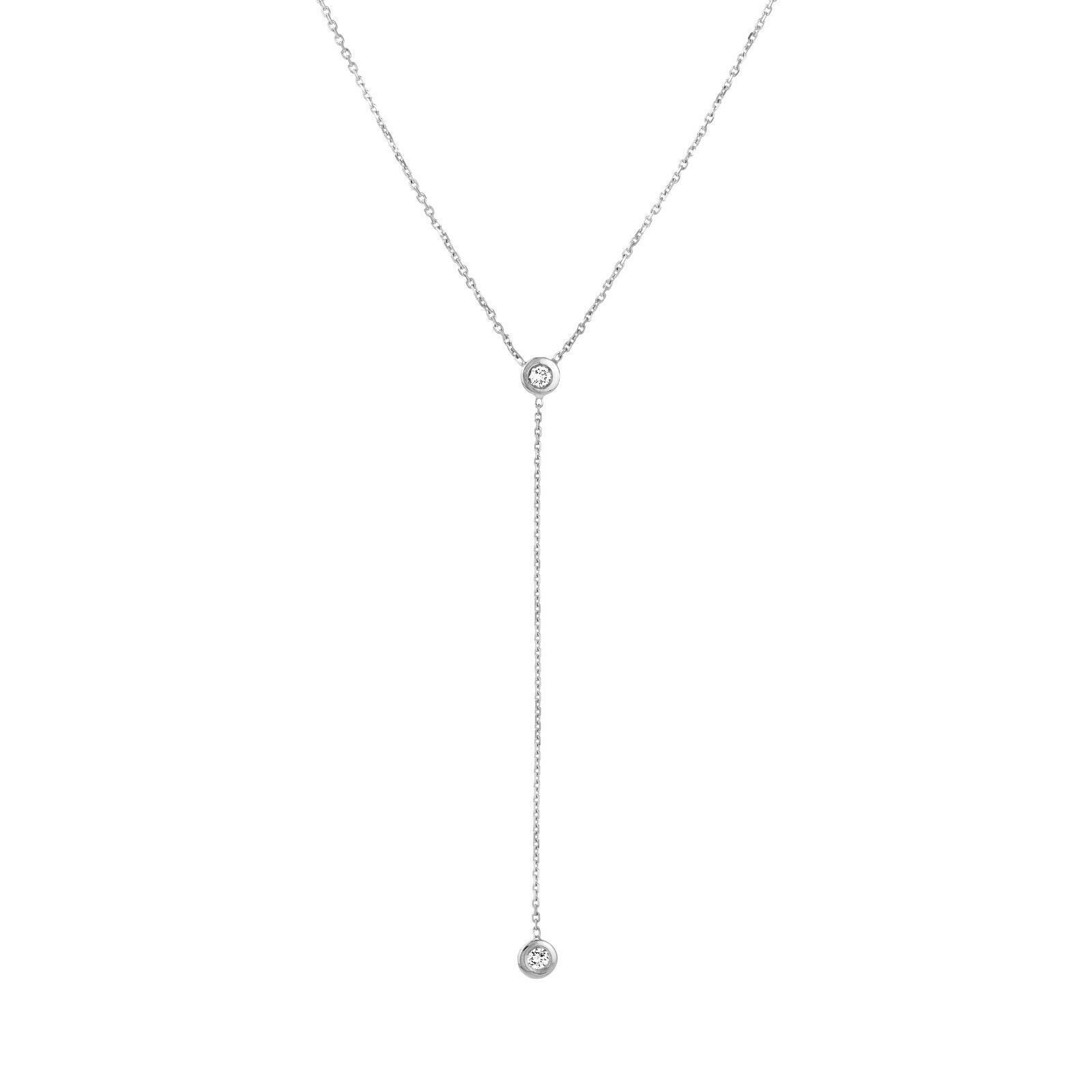 1/20tcw Diamond Adjustable Y Necklace 