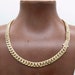 7mm Miami Cuban Link Chain CZ Box Lock Necklace Real 14K Yellow Gold 16 ...