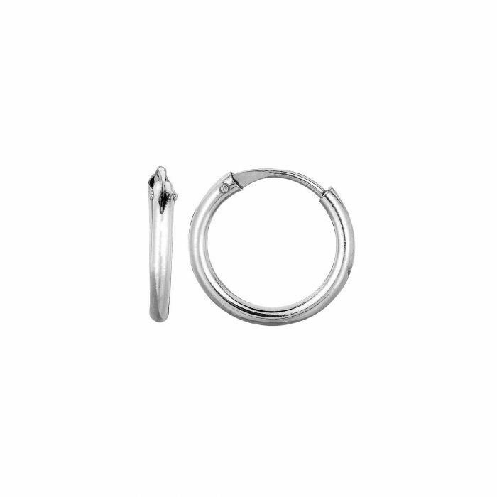 14k White Gold Polished & D/C Endless Hoop Earrings 19x19mm 14k White Gold Polished & D/C Endless Hoop Earrings 19x19mm