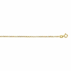 1.9mm Diamond Cut Lite Rolo Chain Necklace Real 10K Yellow Gold