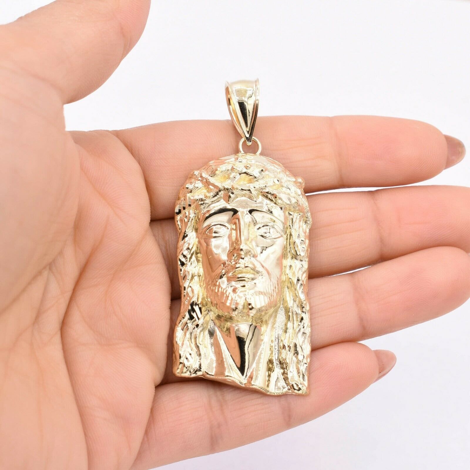 Gold jesus head - Etsy 日本 Gold jesus head - Etsy 日本