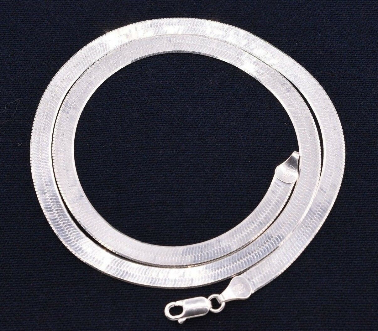 5 mm Flexible Fischgrät Kette Halskette Real Solid Sterling Silber 925 Italien