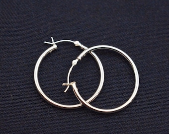 2mm X 20mm All Shiny Large Plain Endless Hoop Earrings Sterling Silver 925 2mm X 20mm All Shiny Large Plain Endless Hoop Earrings Sterling Silver 925
