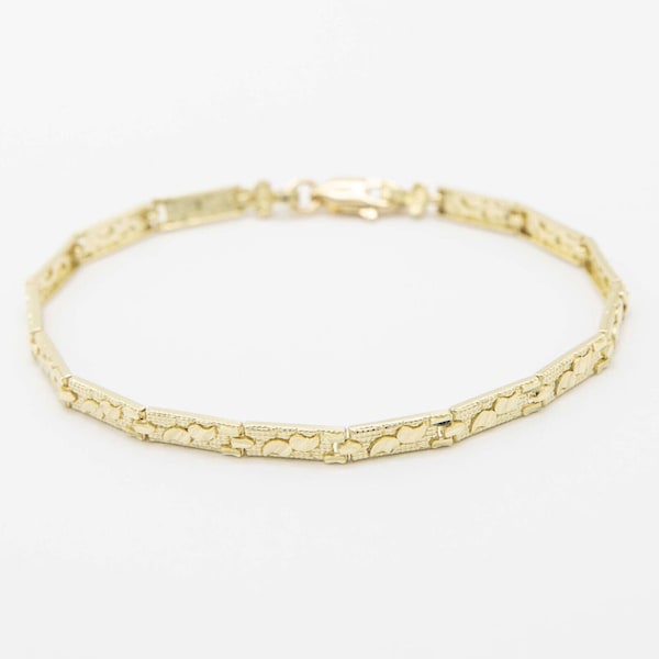 Gold Nugget Bracelet Etsy