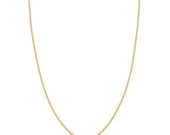 1.6mm Snake Chain Necklace Real Solid 14K All Yellow Gold