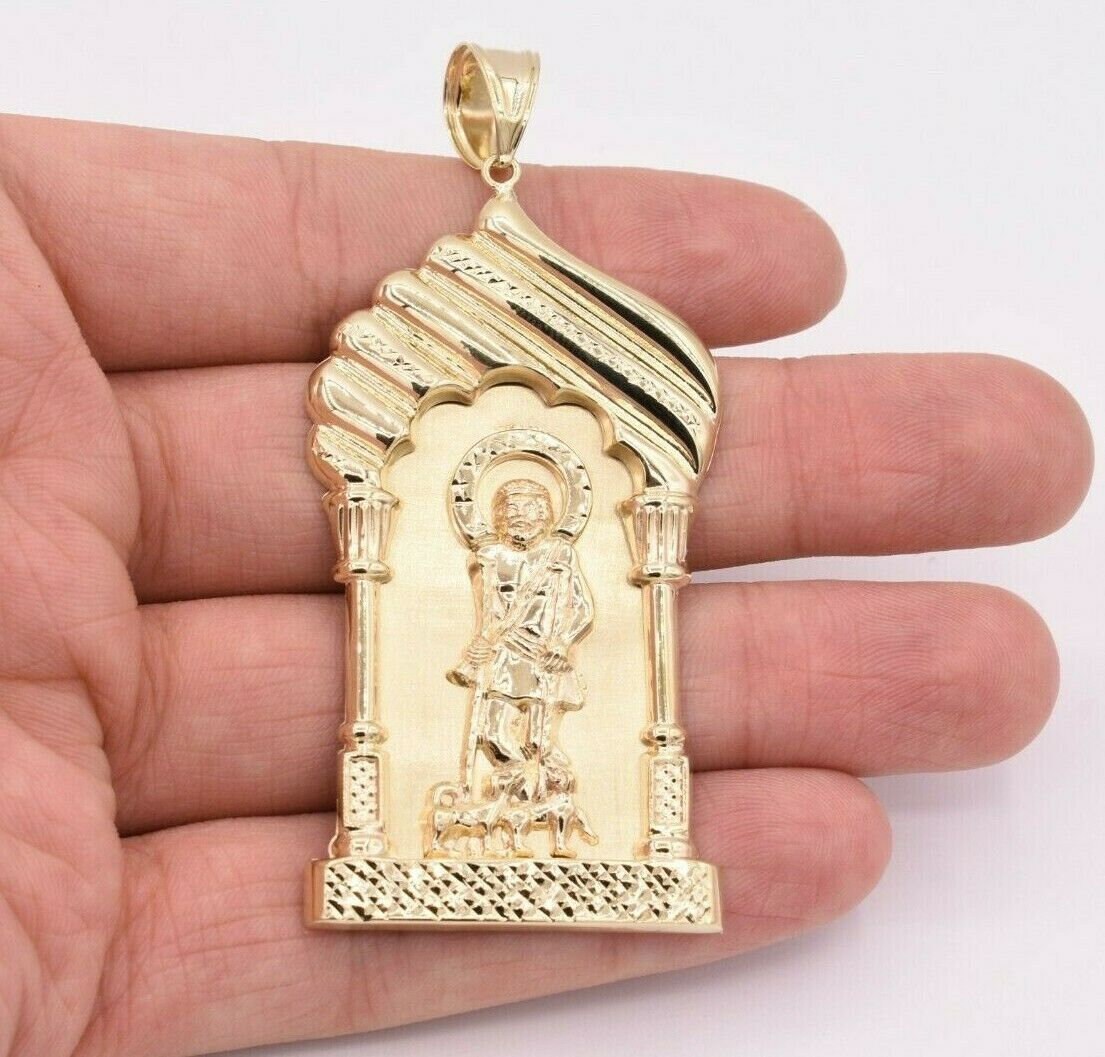 Saint Lazarus Jesus Pendant Diamond Cut 