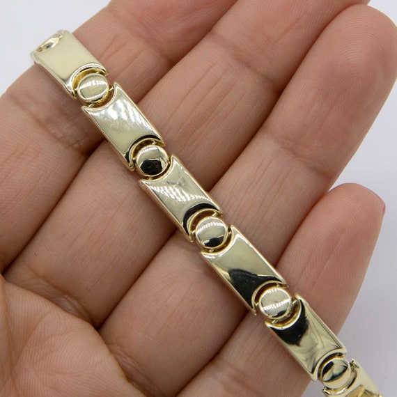 10K Gold Reversible Curb Bracelet