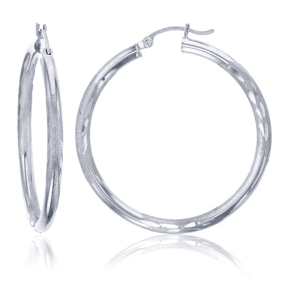 Orecchini in argento sterling con diamanti bianchi naturali