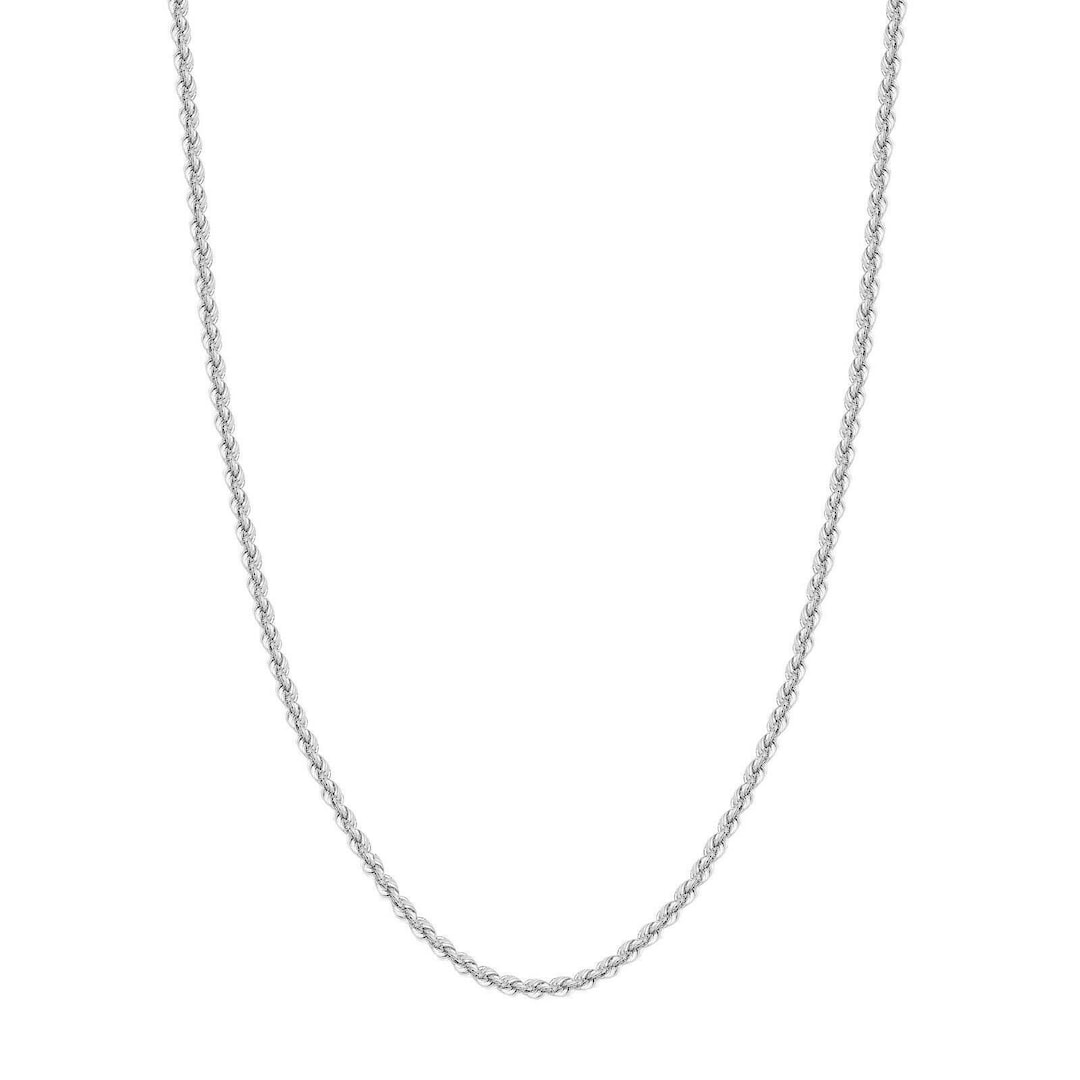 Catenina Oro Bianco 14kt 1.1 Mm, Collana Sottile In Oro Bianco, Confezione Regalo Inclusa