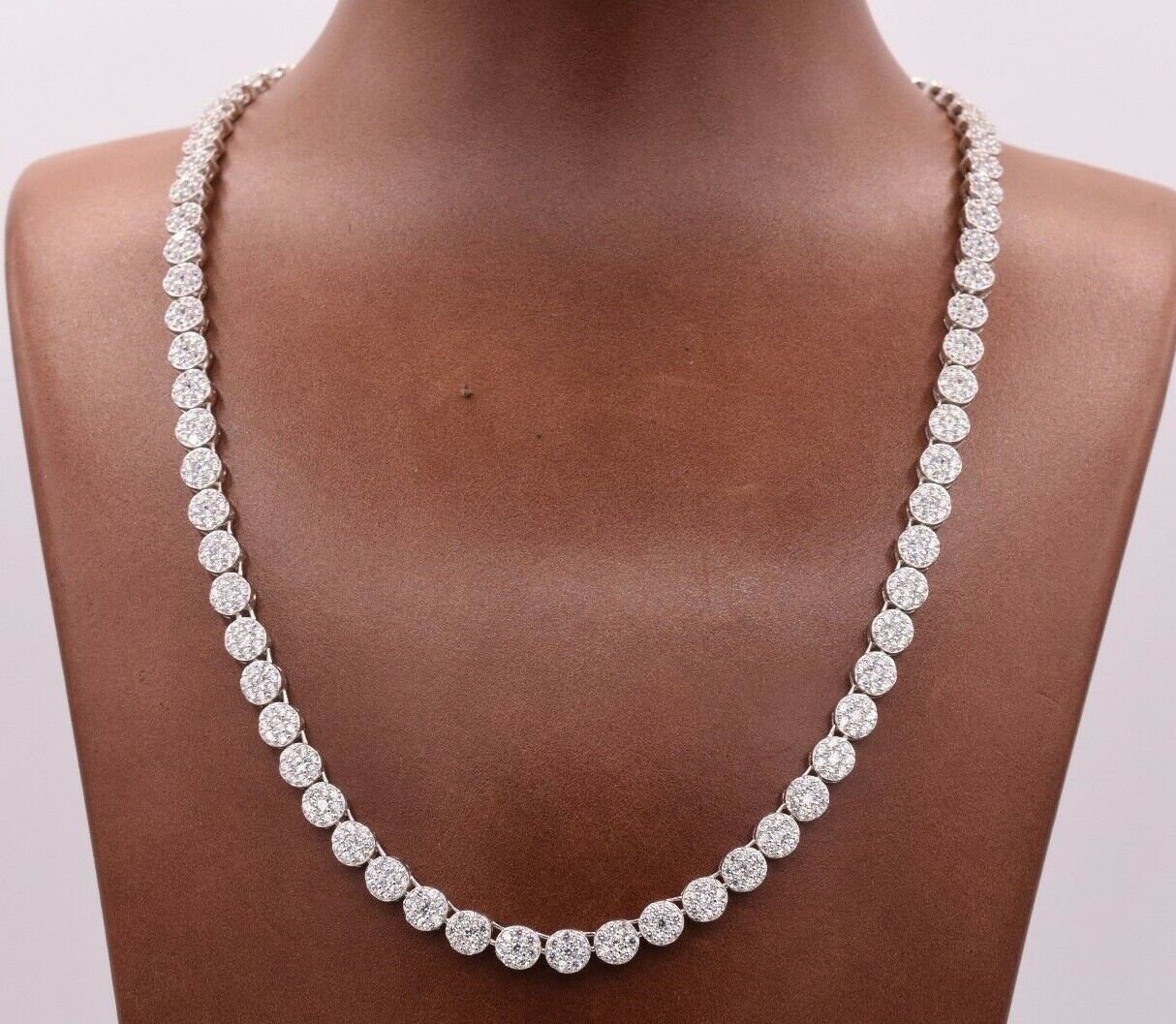 Round cut deals tennis chain