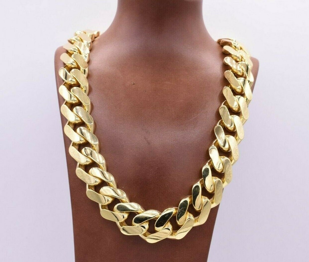 24mm Miami Cuban Royal Link Chain Necklace Shiny Box Clasp
