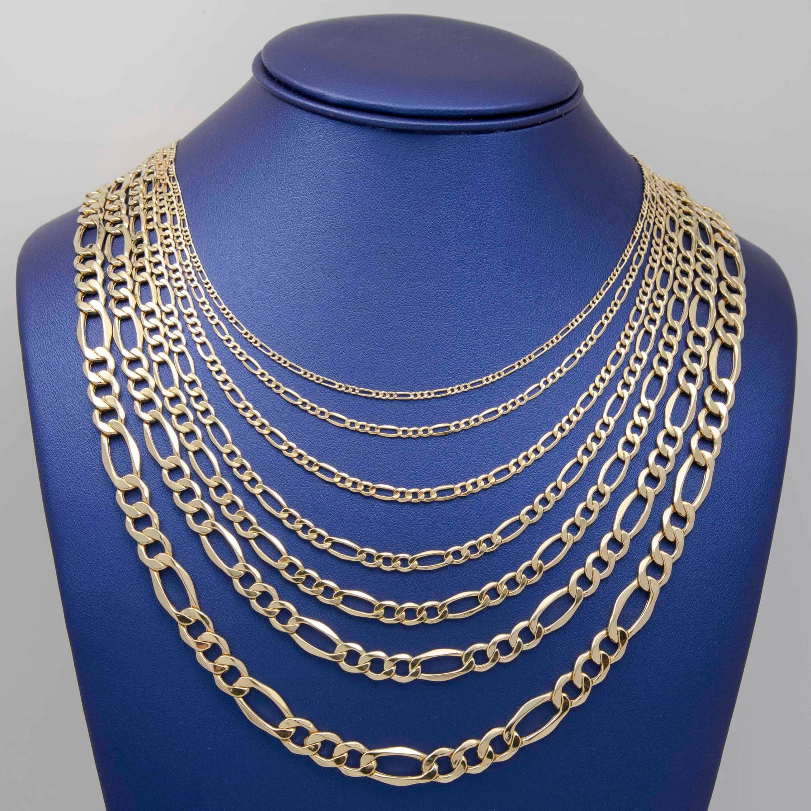 Men's Italian Modern 8mm 14K Yellow Gold 8.50 Figaro Link Chain Brace