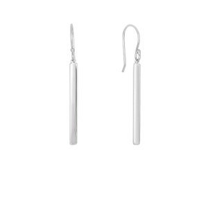 1 3/8&quot; 32mm Bar Drop Earring Real Sterling Silver 925