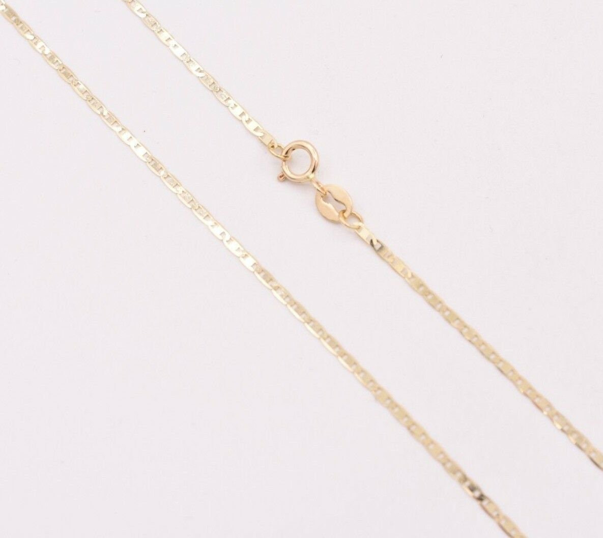 1.2 mm マリナー アンカーリンクチェーンネックレス 14Kイエロー