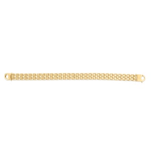 Men's 10mm Panther Chain Bracelet Real 14K Yellow Gold All Sizes