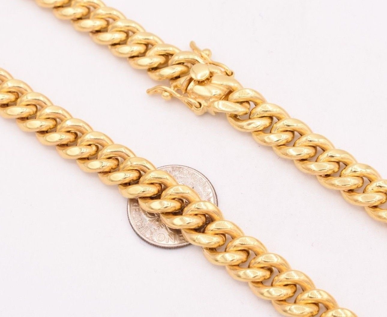 8.5 mm マイアミ キューバン リンク チェーン ネックレス ダブル