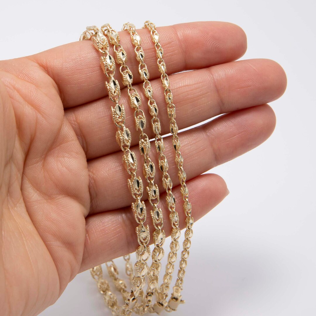 10K Yellow Gold Turkish Rope Chain Anklet All Sizes - Etsy