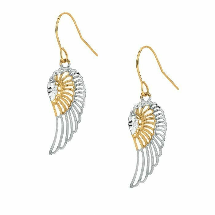 Orecchini pendenti con ali d'angelo in argento sterling - Italia