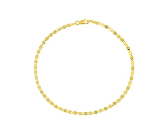 2,7 mm Valentino Kettenarmband aus echtem 14K Gelbgold