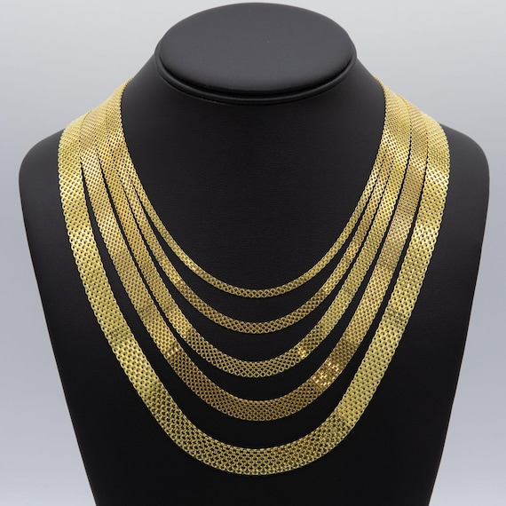 Cadena De Eslabones De Plata De Ley 925 Chapada En Oro Amarillo De 14 Quilates. Todas Las Tallas. - México