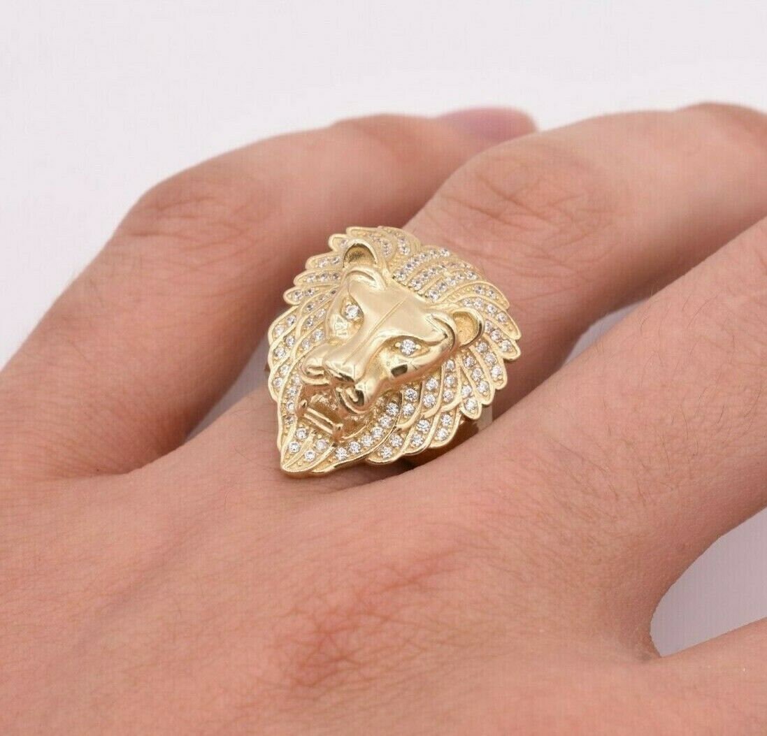 Anello da uomo in argento sterling 925 con testa di leone - Gioiello audace e regale - Idea Anello da uomo in argento sterling 925 con testa di leone - Gioiello audace e regale - Idea