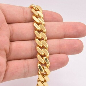 Bracciale Ghiacciato Con Catene D'oro A Maglie Cubane Miami - Foto 5