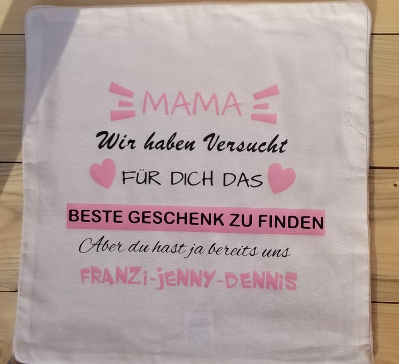 Decoration Pillow Personalized Mom/Dad Cotton image 2