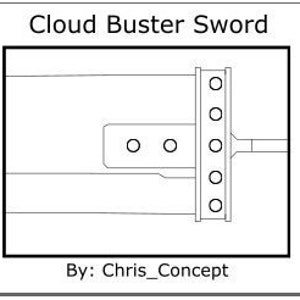 Cloud Buster Sword- Cosplay PDF Pattern Blueprint (Final Fantasy)