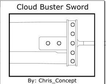 Cloud Buster Sword- Cosplay PDF Pattern Blueprint (Final Fantasy)